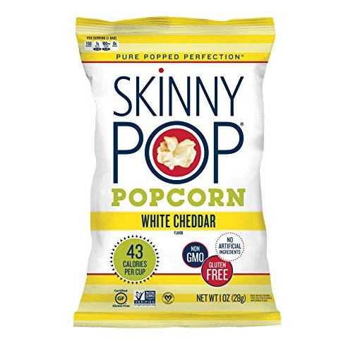 Skinnypop Popped White Cheddar Popcorn, Individual Bags, Healthy