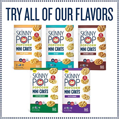 Skinnypop Sea Salt Popcorn Cakes, 4Ct, 5Oz Grocery Size Bags, Sk