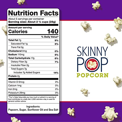 SkinnyPop Sweet & Salty Kettle Popcorn, Gluten Free, Non-GMO, He...