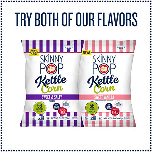 SkinnyPop Sweet & Salty Kettle Popcorn, Gluten Free, Non-GMO, He...