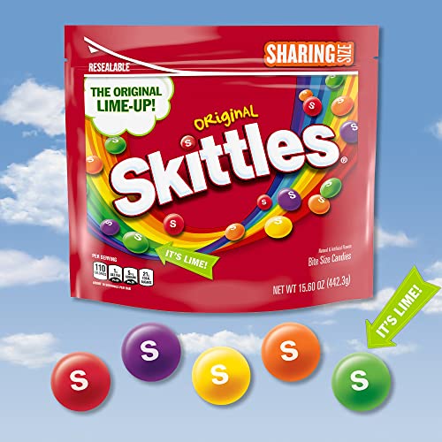 Skittles, Original Candy Sharing Size Bag, 15.6 oz Skittles, Original Candy Sharing Size Bag, 15.6 oz