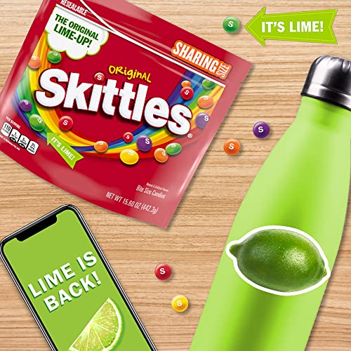 Skittles, Original Candy Sharing Size Bag, 15.6 oz Skittles, Original Candy Sharing Size Bag, 15.6 oz