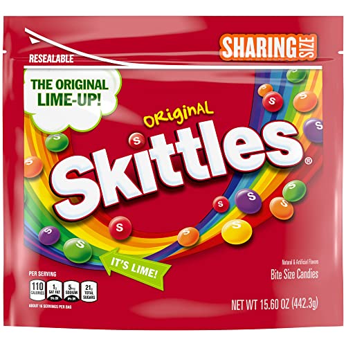 Skittles, Original Candy Sharing Size Bag, 15.6 oz Skittles, Original Candy Sharing Size Bag, 15.6 oz