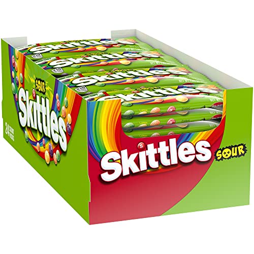 Skittles Sour Chewy Candy Bulk Pack, 1.8 Oz 24 Full Size Packs