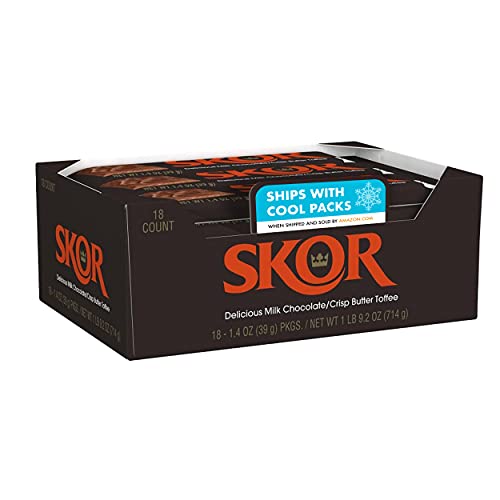 Skor Chocolate Candy Bar With Buttered Toffee, 1.4 Ounce Pack O