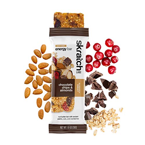 Skratch Labs Anytime Energy Bar, Chocolate Chip And Almonds, 12