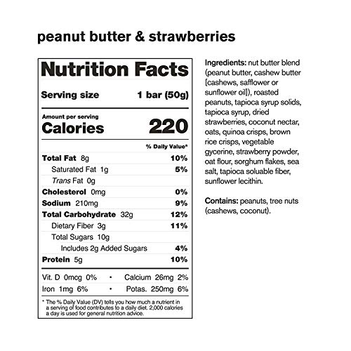 Skratch Labs Anytime Energy Bar, Peanut Butter And Strawberries,