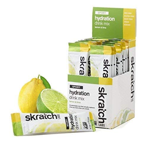 Skratch Labs Sport Hydration Drink Mix, Lemon Lime 20 Single Se