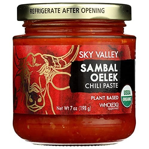 Sky Valley Sambal Oelek Chili Paste - Red Chili Paste, Made with...