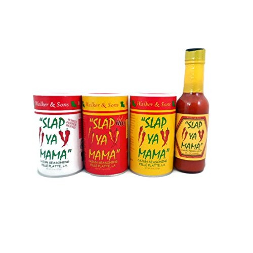 Slap Ya Mama Cajun Seasoning Bundle 4 Items - Original, Hot, Whi