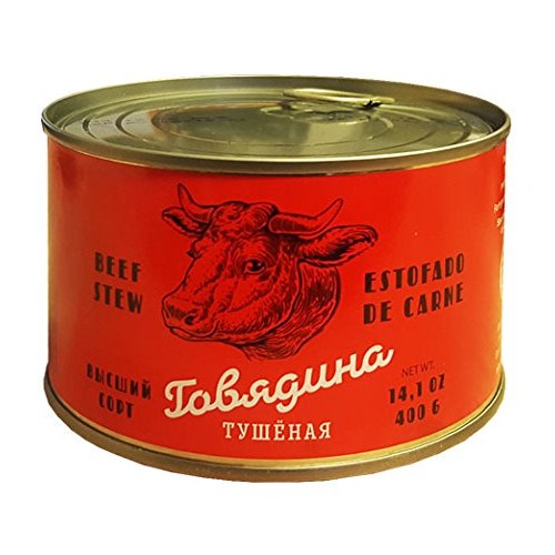 Beef Stew Canned 14.1 Ounce / 400 Gram Tushonka. 100% Natura