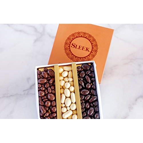 Sleek Gourmet Chocolate-Covered Fruits &Amp; Nuts - White, Milk &Amp; Da