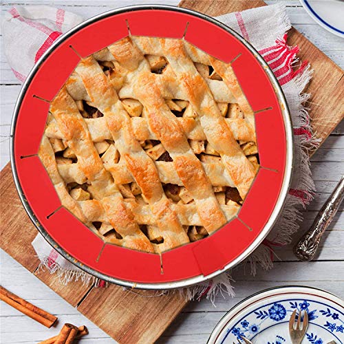 Slegrey Adjustable Pie Crust Shield,Fit 8-12 Inch Durable &Amp; Reus