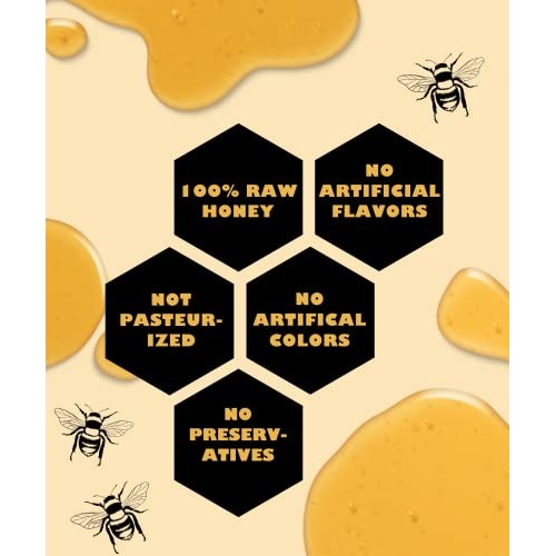 Slide Ridge Raw Honey 12 Oz Squeeze Bottle, All Natural &Amp; Unfilt