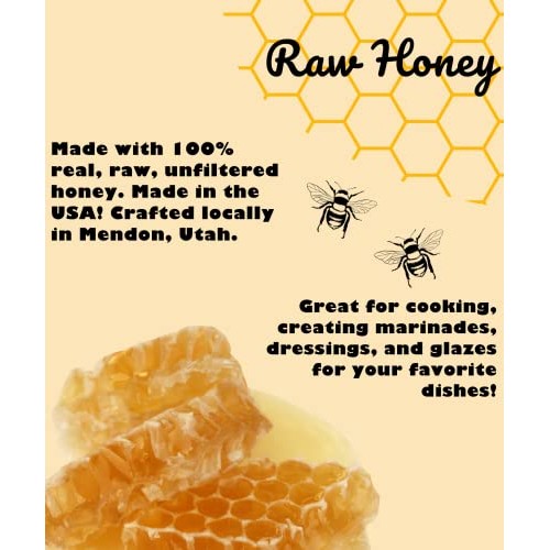 Slide Ridge Raw Honey 12 Oz Squeeze Bottle, All Natural &Amp; Unfilt