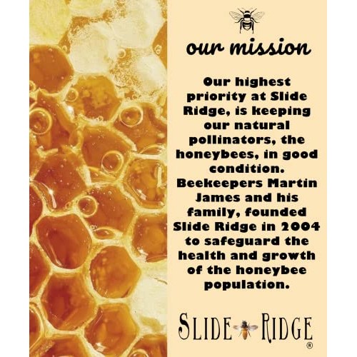 Slide Ridge Raw Honey 12 Oz Squeeze Bottle, All Natural &Amp; Unfilt