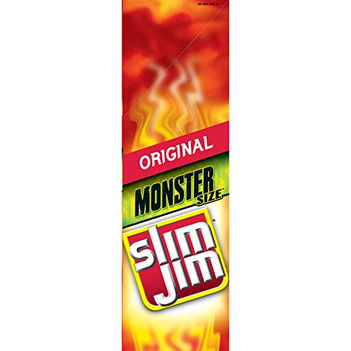 Slim Jim Monster Smoked Meat Sticks, Original, Packed With Prote