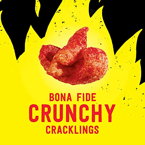 Slim Jim Pork Rinds Squealin Hot Fried Snacks, Keto Friendly, 2