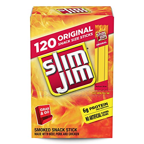 Slim Jim Snack-Sized Smoked Meat Sticks, Original Flavor, Keto F