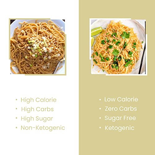 Keto Organic Thai Style Noodles - Zero Carb, Sugar &Amp; Gluten Free