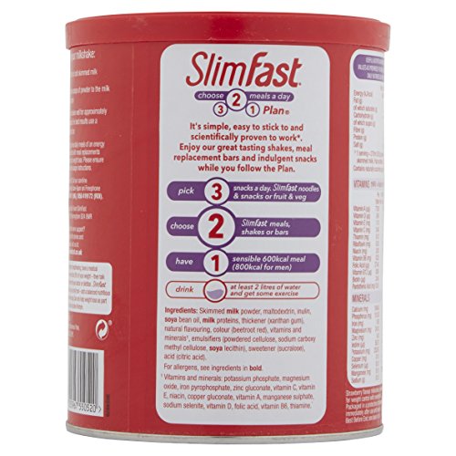 Slim-Fast Summer Strawberry Flavour Milkshake Powder - 12 Servin Slim-Fast Summer Strawberry Flavour Milkshake Powder - 12 Servin