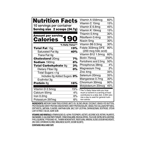 Slimfast 2 Piece Keto Meal Replacement Powder Vanilla Cake Batte