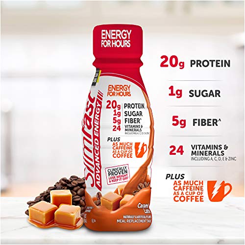 SlimFast Advanced Energy High Protein Meal Replacement Shake, Ri...