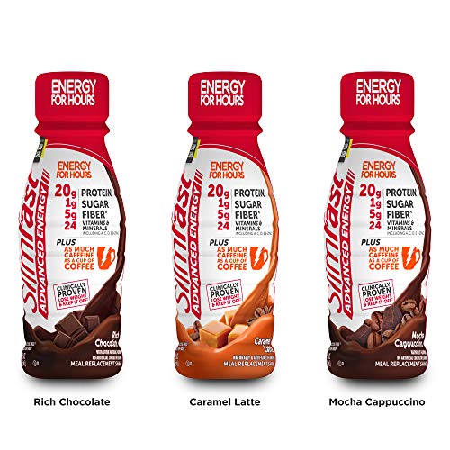 SlimFast Advanced Energy High Protein Meal Replacement Shake, Ri...