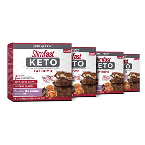 Slimfast Keto Fat Bomb Chocolate Caramel Nut Cluster 0.59 Ounce,