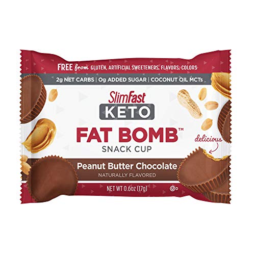 Slimfast Keto Fat Bomb Snacks, Peanut Butter Cup, Each 14 Count Slimfast Keto Fat Bomb Snacks, Peanut Butter Cup, Each 14 Count
