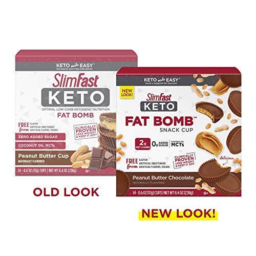 Slimfast Keto Fat Bomb Snacks, Peanut Butter Cup, Each 14 Count Slimfast Keto Fat Bomb Snacks, Peanut Butter Cup, Each 14 Count