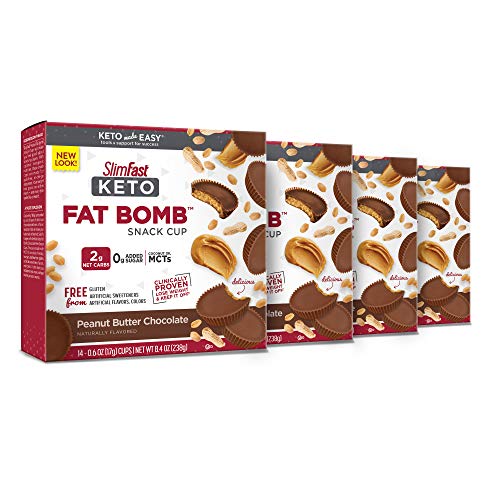 Slimfast Keto Fat Bomb Snacks, Peanut Butter Cup, Each 14 Count Slimfast Keto Fat Bomb Snacks, Peanut Butter Cup, Each 14 Count