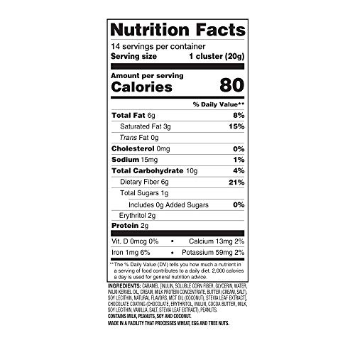 Slimfast Keto Fat Bomb Snacks, Chocolate Caramel Nut Clusters, 2