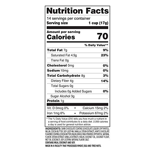 Slimfast Keto Fat Bomb Snacks - Coconut Cream Dark Chocolate - 1