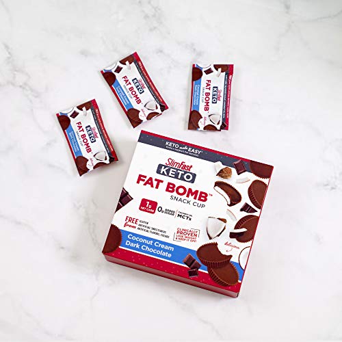 Slimfast Keto Fat Bomb Snacks - Coconut Cream Dark Chocolate - 1