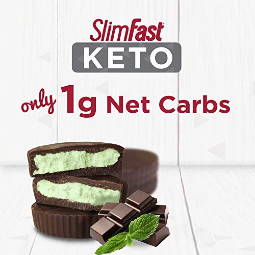 Slimfast Keto Fat Bomb Snacks, Mint Cup, 17 Grams, 14 Count Box