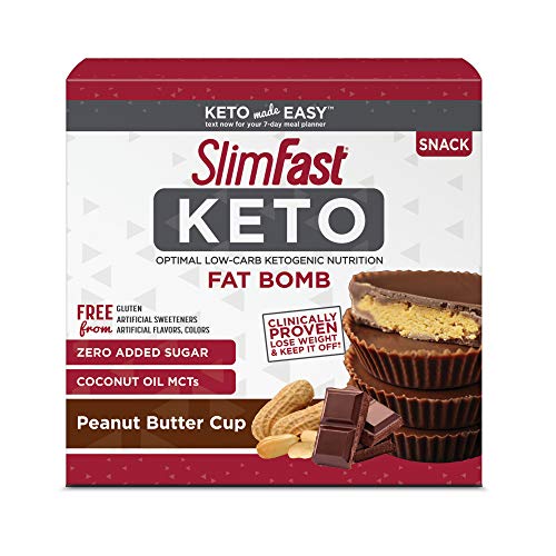 Slimfast Keto Fat Bomb Snacks, Peanut Butter Cup, 17 Grams, 14 C