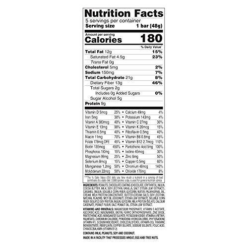 Slimfast Keto Meal Replacement Bar, Nutty Caramel &Amp; Nougat, 8.5 Oz