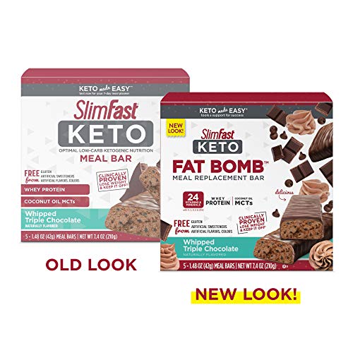 Slimfast Keto Meal Replacement Bar, Whipped Triple Pantry Friend