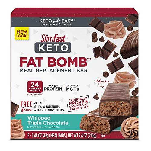Slimfast Keto Meal Replacement Bar, Whipped Triple Pantry Friend