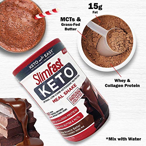 Slimfast Keto Meal Replacement Powder Fudge Brownie Batter Canis