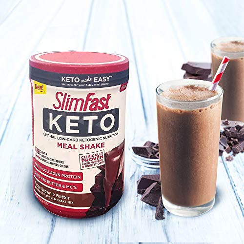 Slimfast Keto Meal Replacement Powder Fudge Brownie Batter Canis