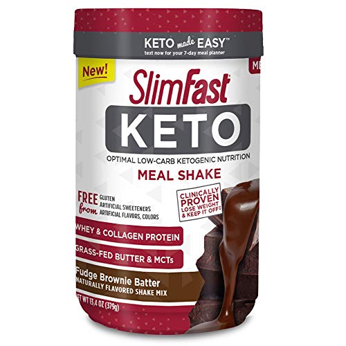 Slimfast Keto Meal Replacement Powder Fudge Brownie Batter Canis