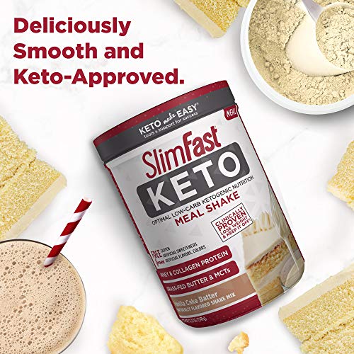 Slimfast Keto Meal Replacement Shake Powder - Vanilla Cake Batte