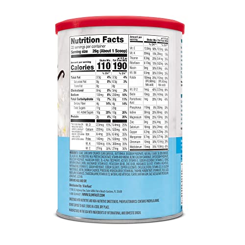 SlimFast Meal Replacement Powder, Original French Vanilla, Weigh...