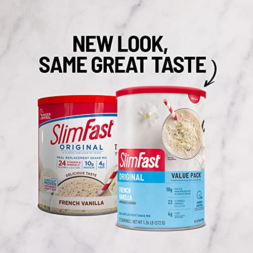 SlimFast Meal Replacement Powder, Original French Vanilla, Weigh...