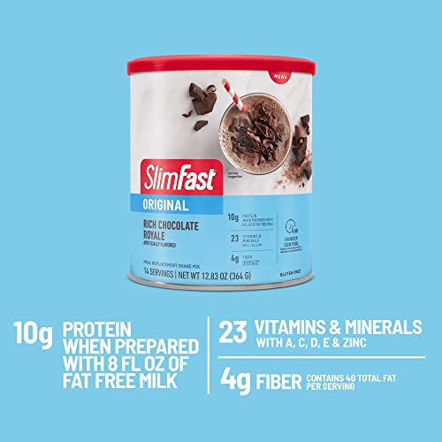 SlimFast Meal Replacement Powder, Original Rich Chocolate Royale...
