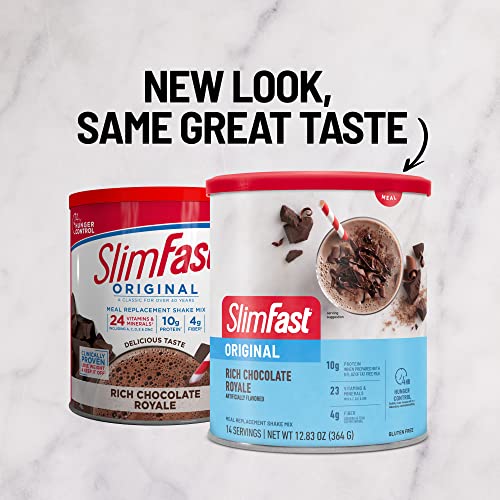 SlimFast Meal Replacement Powder Rich Chocolate Royale, 22 Servings...