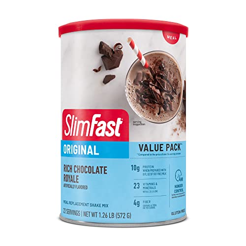 SlimFast Meal Replacement Powder, Original Rich Chocolate Royale...
