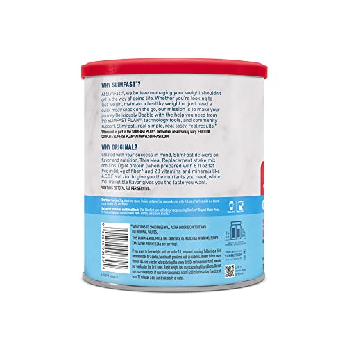 SlimFast Meal Replacement Powder, Original Strawberries & Cream,...